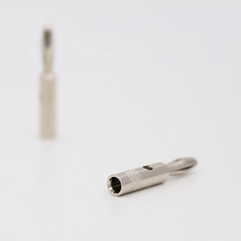 8Pcs VB426G Rhodium Plated Banana Audio Plug Speaker Cable Banana Plug Connector hifi