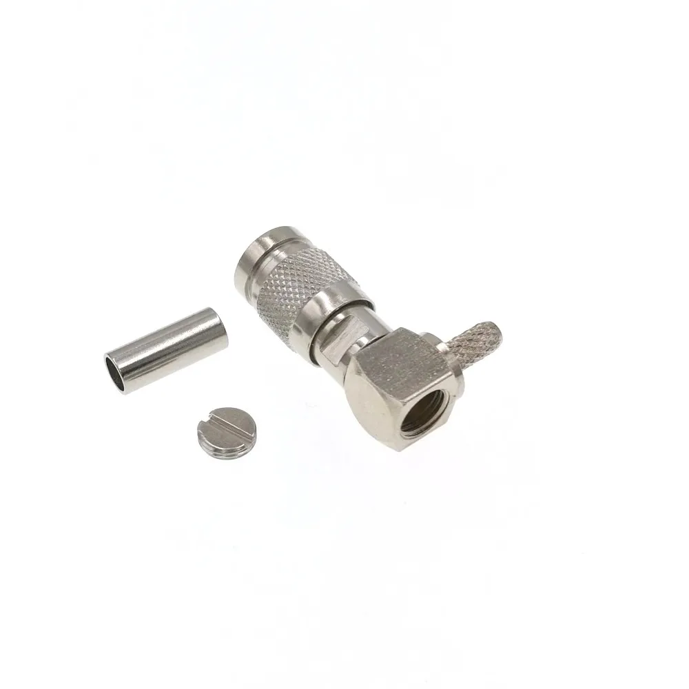 

DIN 1.0/2.3 Male Right angle RF Connector Crimp RG174 RG316 LMR100 Cable