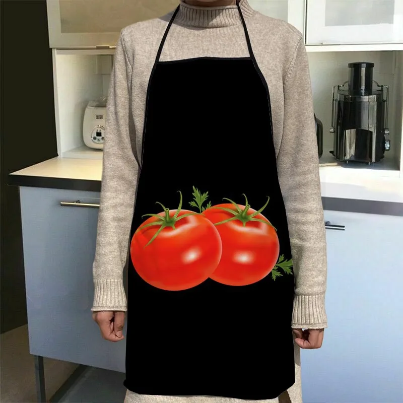 New Fruit Vegetable Tomato Apron Kitchen Aprons For Women Oxford Fabric Cleaning Pinafore Home Cooking Accessories Apron 0816