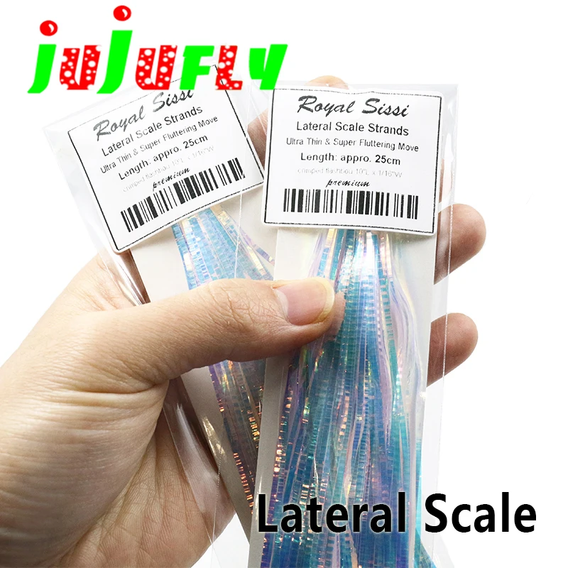 

New developed 1pack lateral scale strands ultra thin and soft flashbou long streams&saltwater fly pattern fly tying materials