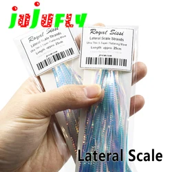 New developed 1pack lateral scale strands ultra thin and soft flashbou long streams&saltwater fly pattern fly tying materials