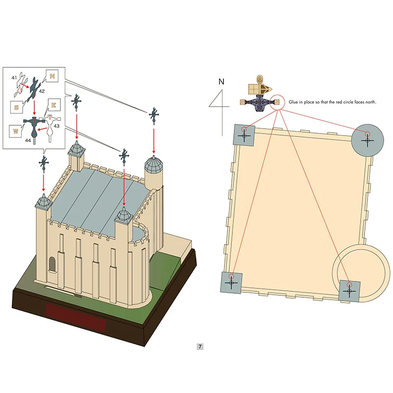 Reino unido torre de londres modelo de papel 3d casa papercraft diy arte origami construção adolescentes adulto artesanal artesanato brinquedos QD-169