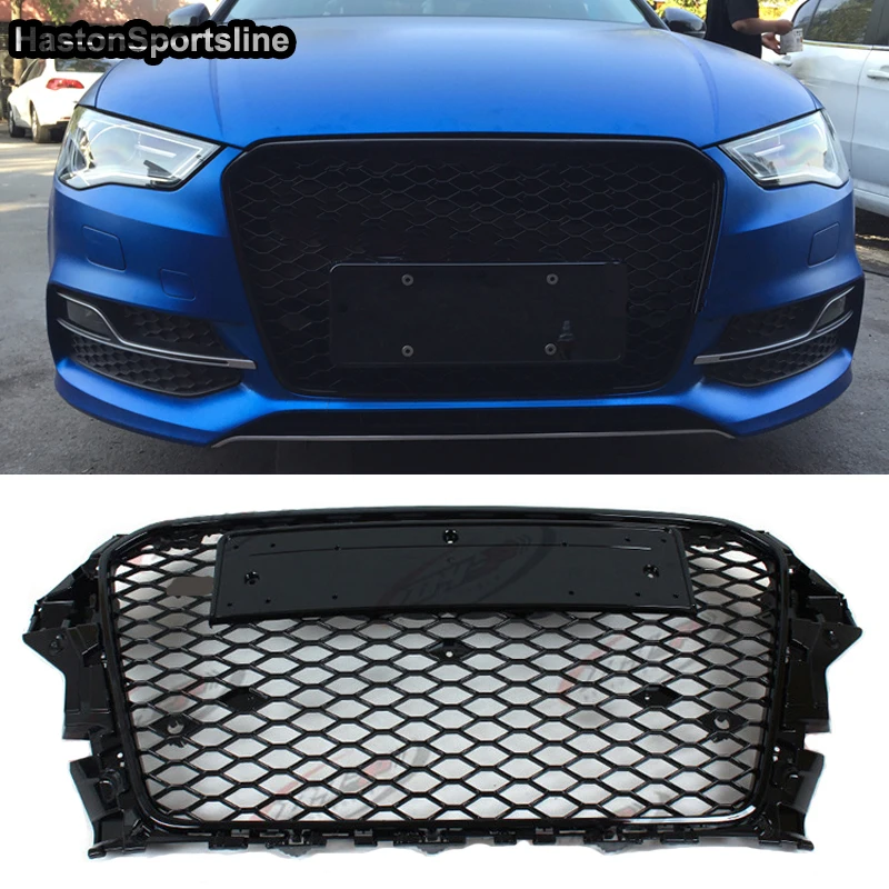 A3 RS3 Style Racing Grills Front Honeycomb Hood Engine Grille Grill for Audi A3 S3 Sline 8V 2014-2016 Car Accessories