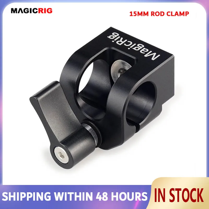 

MAGICRIG 15mm Single Rod Clamp with ARRI Locating Screw for EVF Mount 15mm Rods Support System, for Camera Cage / Handle / Plate