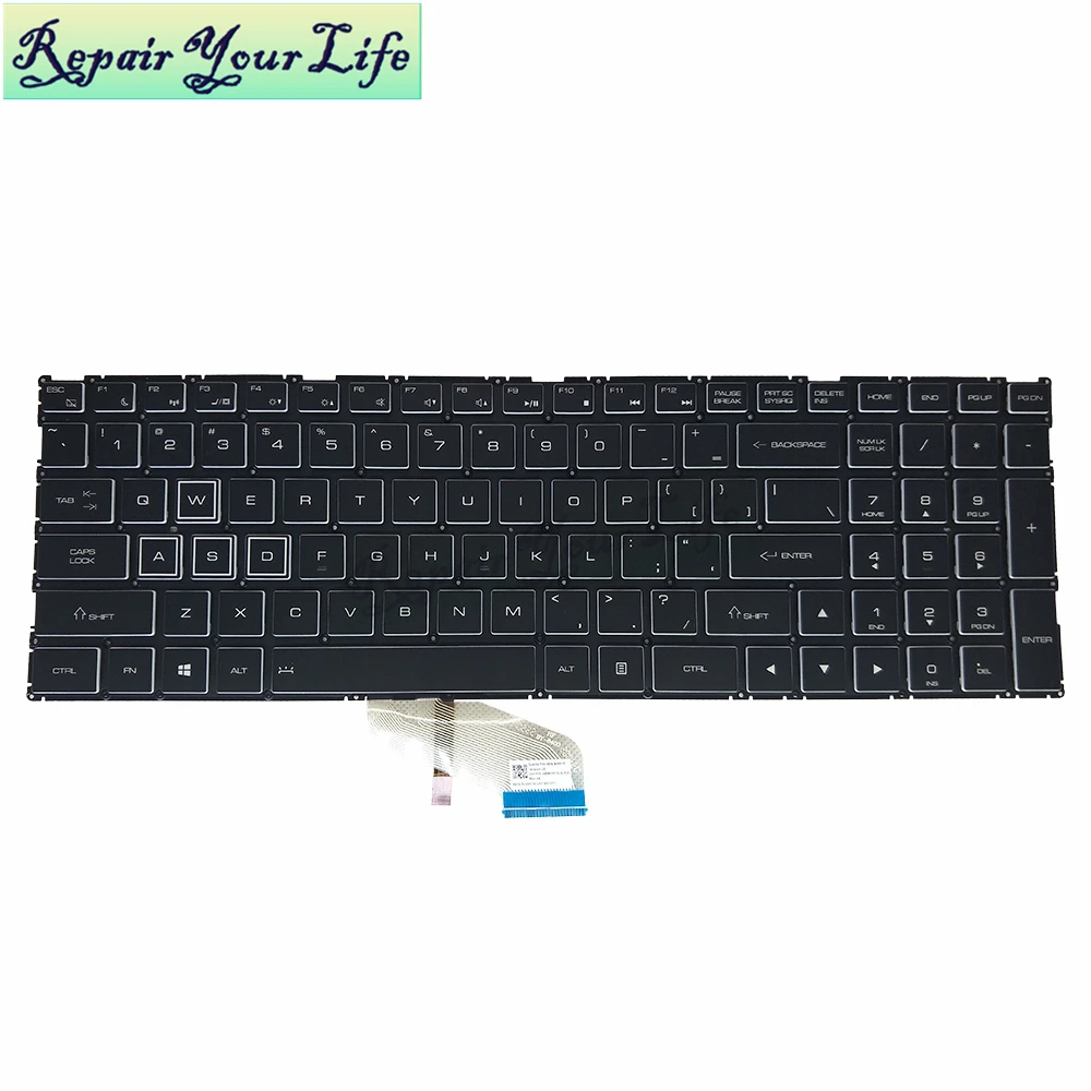 US English Backlit Laptop Keyboard for Thunderobot 911 AIR 911M 911-M5A 911 X AENL5U00010 Backlight White Keys Original New