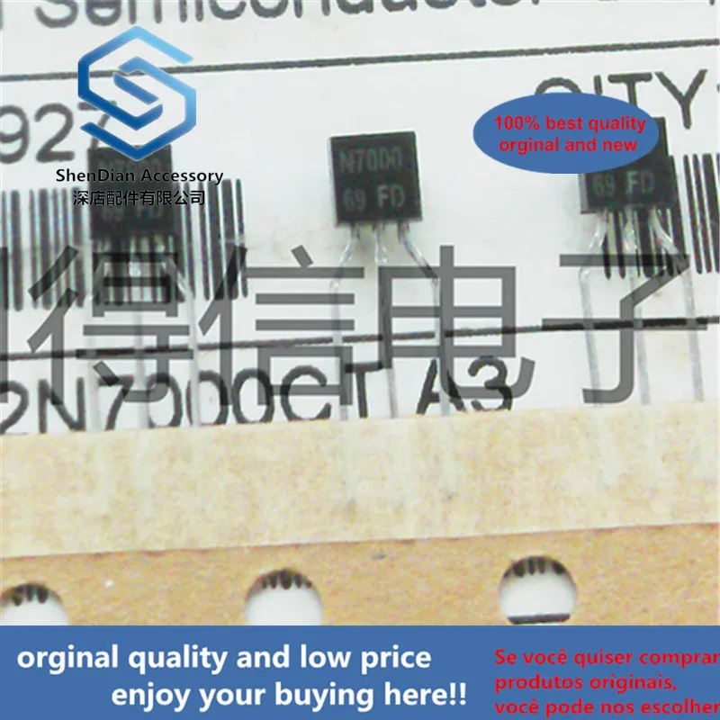 

30pcs 100% orginal new TSM2N7000 2N7000 To-92 60V N-Channel Enhancement Mode MOSFET real photo