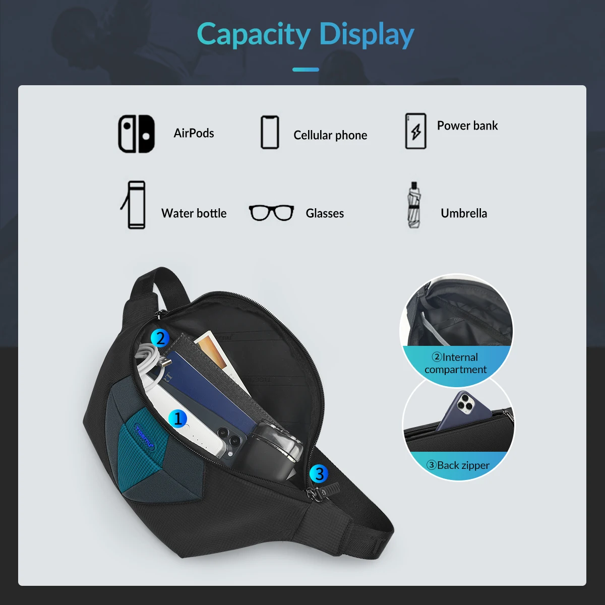 Tigernu New Waist Bag Men Casual Running Cycling Male Waist Pack Bag Fanny Pack Phone Bags Travel Belt Bag Pouch For Money 2022