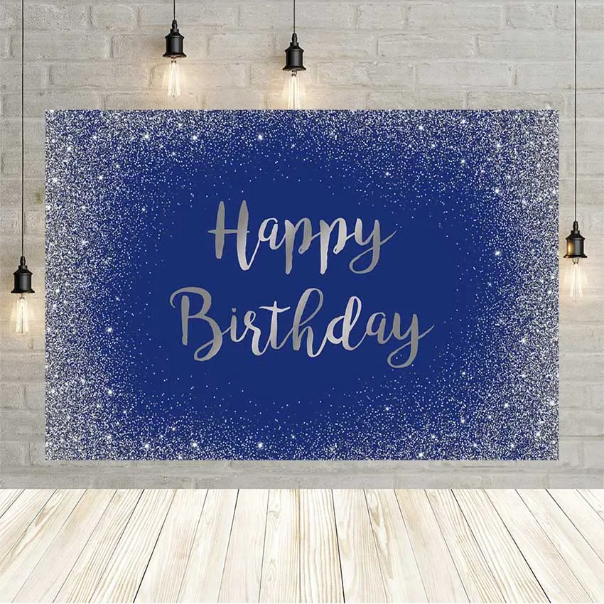 Avezano feliz aniversário pano de fundo brilho brilhante ouro prata crianças adulto personalizado aniversário fundo para fotografia adereços