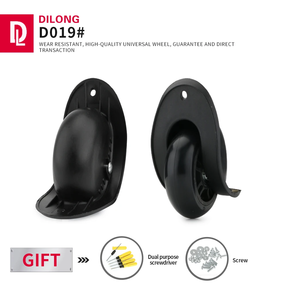 

DiLong D019 Trolley Case Office Luggage Replacement Accessories Wheels Non-slip Resistant Casters Left And Right Pull Wheels