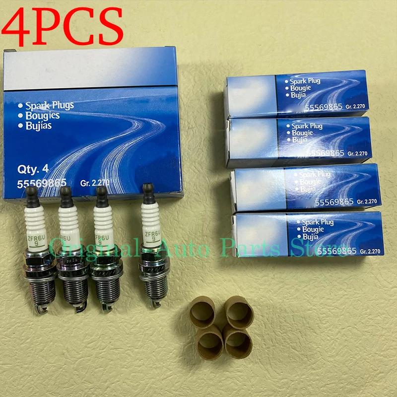 4PCS Spark Plug For Chevrolet Cruze Epica Sonic Opel Vauxhall Astra Zafira Pontiac Alfa Romeo 55569865