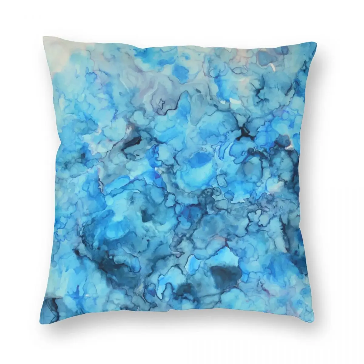 Polar Alcohol Ink Painting Pillowcase Polyester Linen Velvet Creative Zip Decor Throw Pillow Case Car Cushion Cover