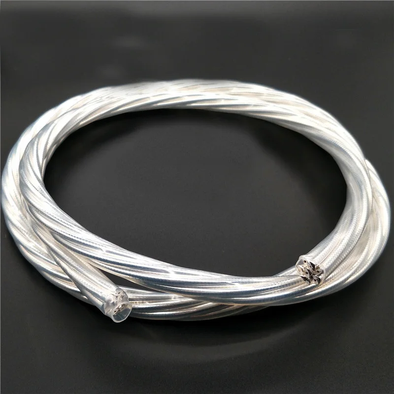 

hifi 6N OFC silver plated Cord Bulk Hifi Audio Power Wire Supreme Reference Amplifier CD Player power cord cable