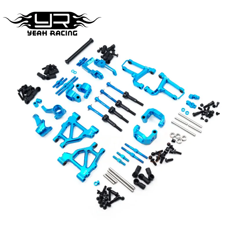 Yeah Racing Aluminum Long-Span Suspension Arms And Knuckles Performance Upgrade Kit For Tamiya MF01X#TAMC-S07BU