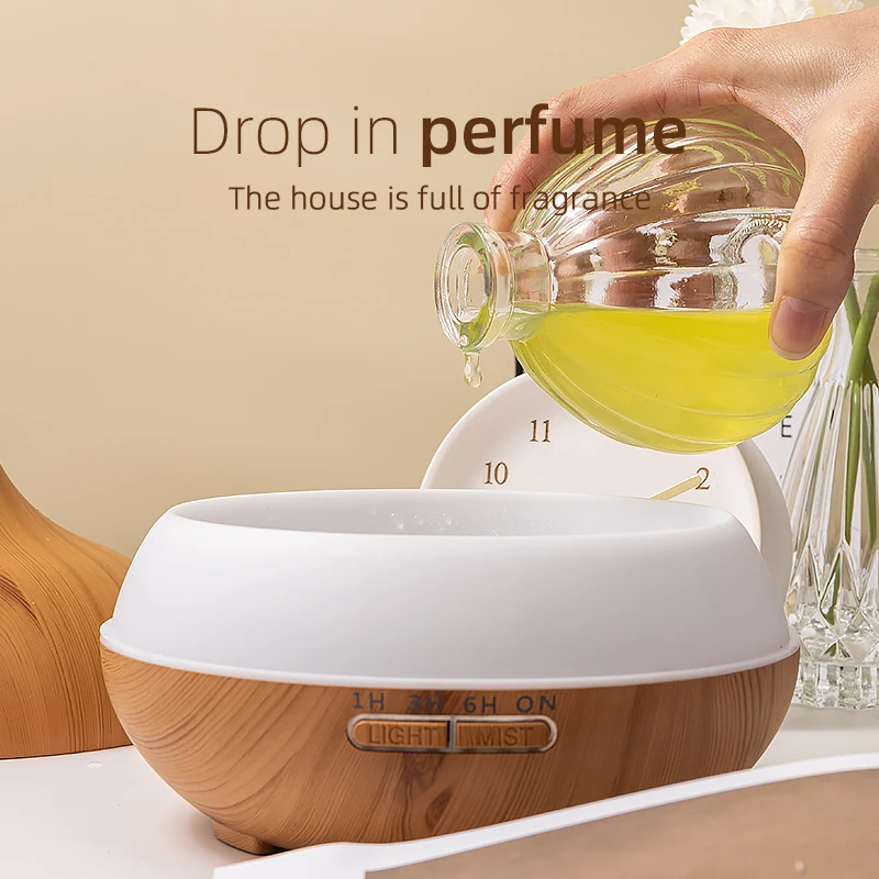 Ambient ความชื้น Air Essential ก้านปักน้ำมันหอมระเหย550Ml Big สเปรย์ Atomizer อัลตราโซนิคไม้ Humidifier Difusor สำหรับ Home