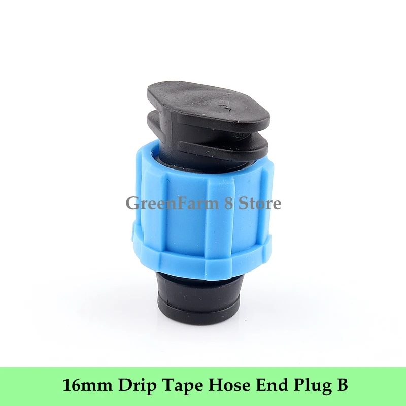 2~50pcs 16mm Micro Irrigation Drip Tape End Cap Connector Greenhouse Watering Labyrinth Type End Plug Joints