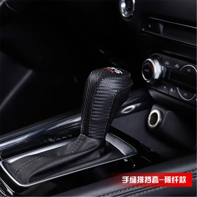 Car accessories Car PU interior gear cover Hand sewing gear cover For Mazda CX-5 2017 2018 2019 Second generation Car styling