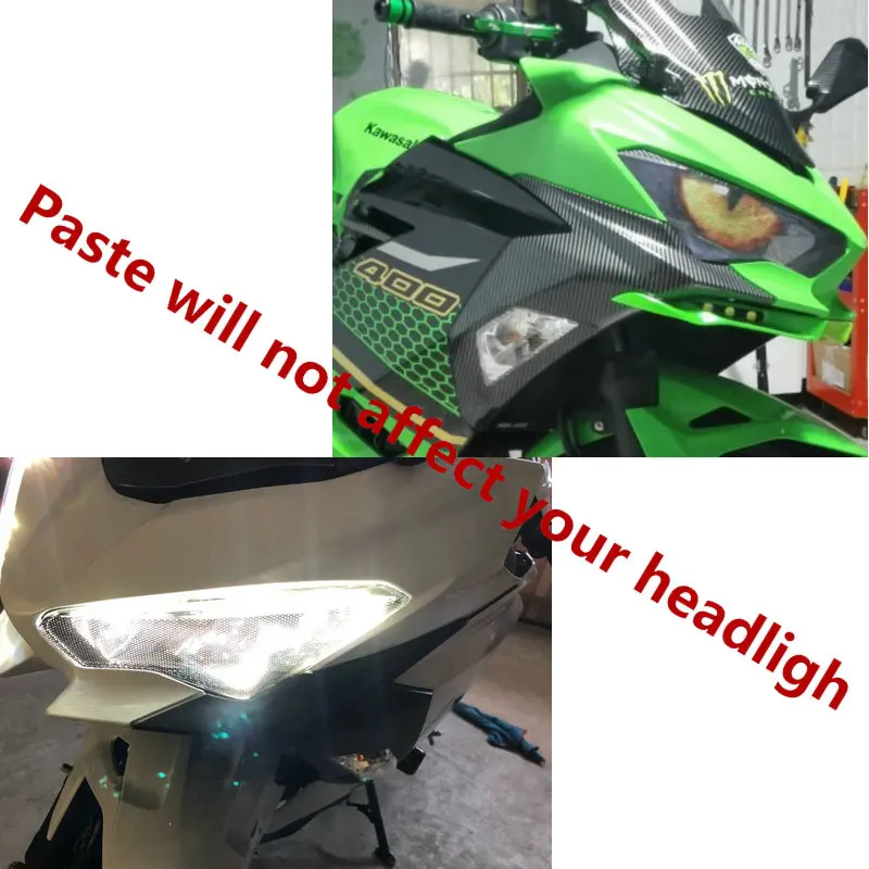 For KAWASAKI NINJA400 NINJA 400 2018 2019 2020 NINJA 650 NINJA650 2020 Motorcycle Headlamp Protection Sticker Decoration Sticker