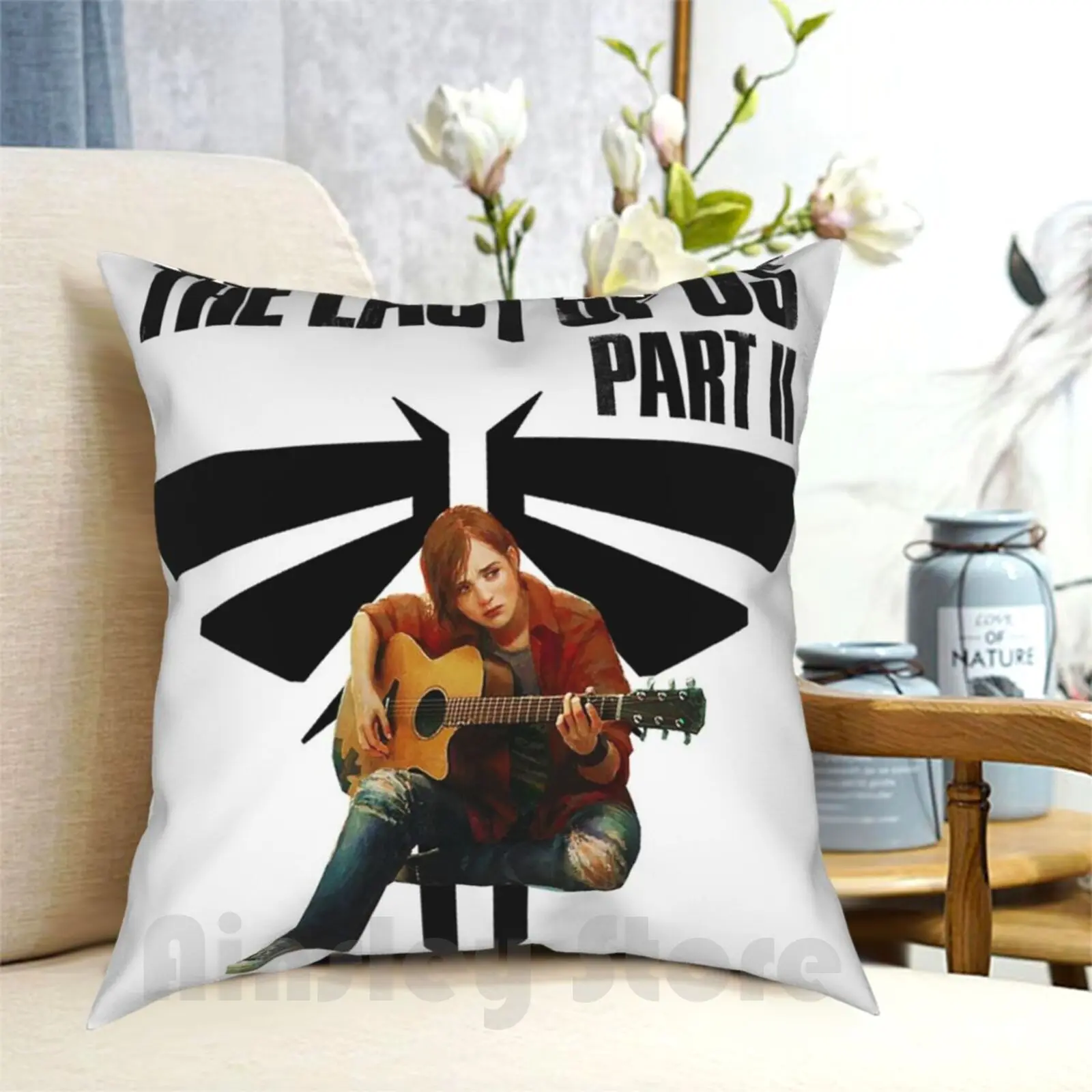 The Last Of Us Part Ii Pillow Case Printed Home Soft Throw Pillow The Last Of Us Tlou Ellie Fireflies The Last Of Us