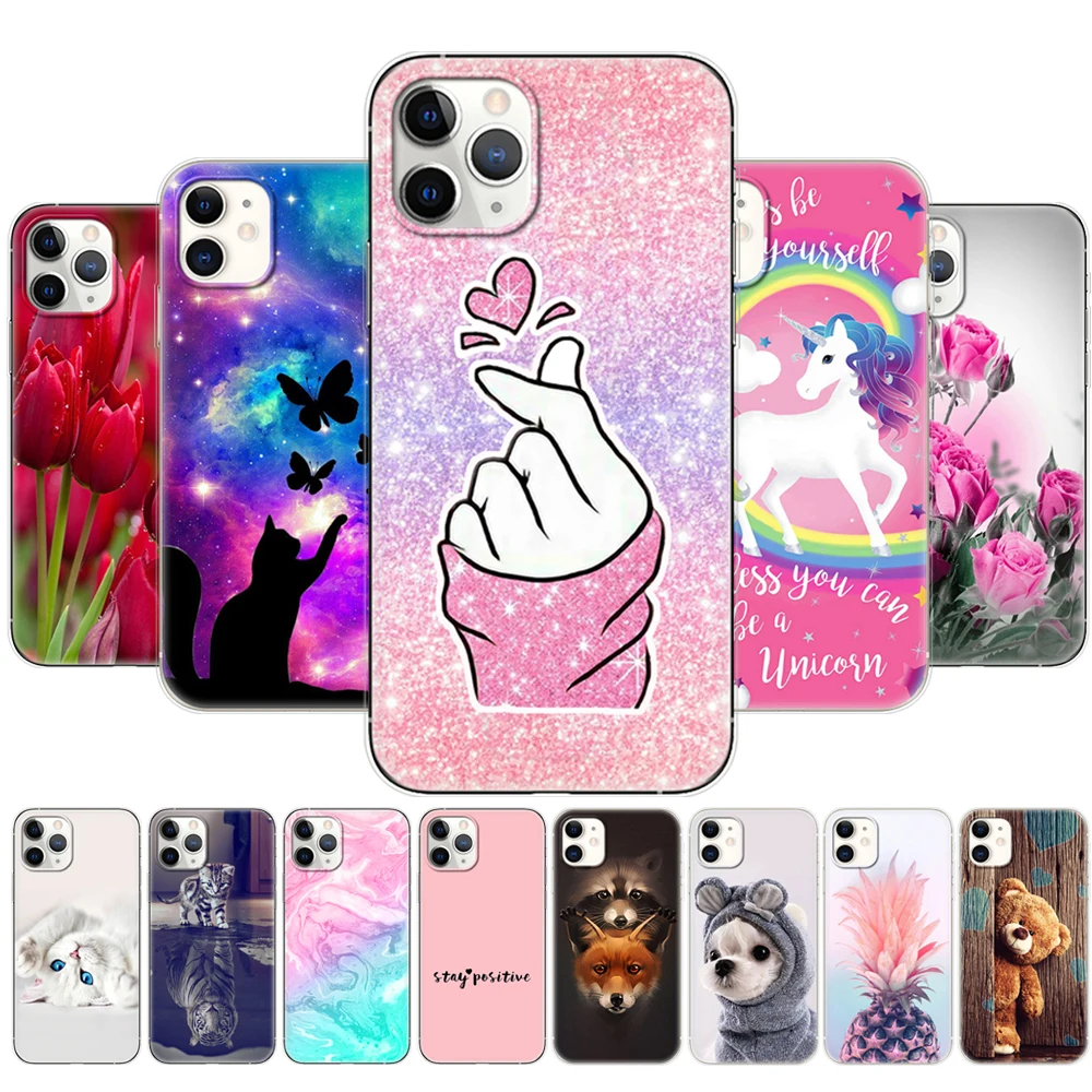 For iphone 11 Case Silicon Soft TPU Back Phone Cover for iphone 11 pro max eleven case etui bumper full 360 protective coque