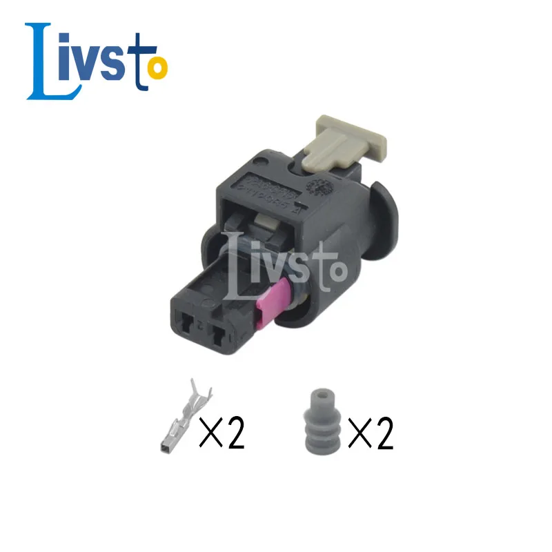 10 Set 2 Pin Tyco Amp Auto Fuel Injector Connector Waterproof Impact Sensor Plug For VW Audi 4F0973702 0-2112986-1 1-1718643-1
