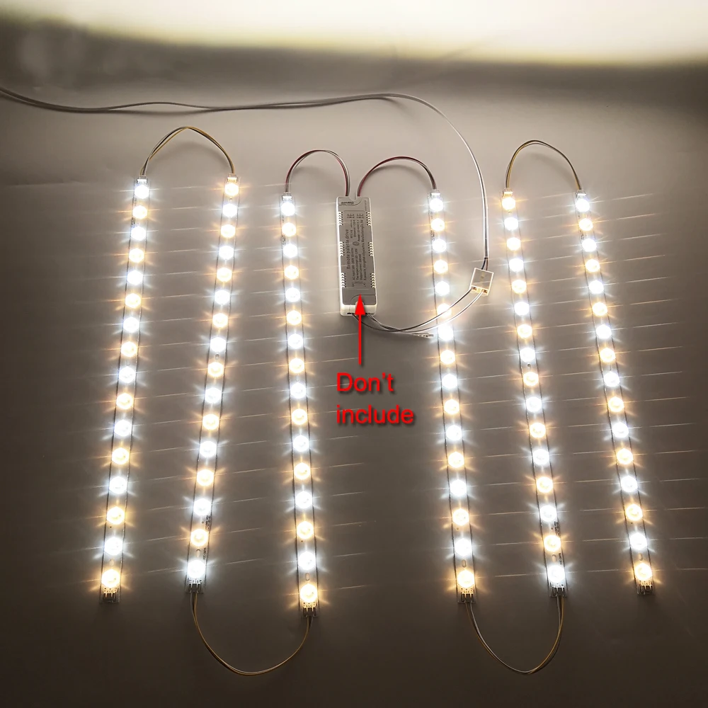 (6pcs/pack) Dual colors LED light bar 3000K-6500K rigid LED strip 310X18MM 2B3CX2 6D+6D 520X18MM 2B4CX2 8D+8D ceiling lamp board