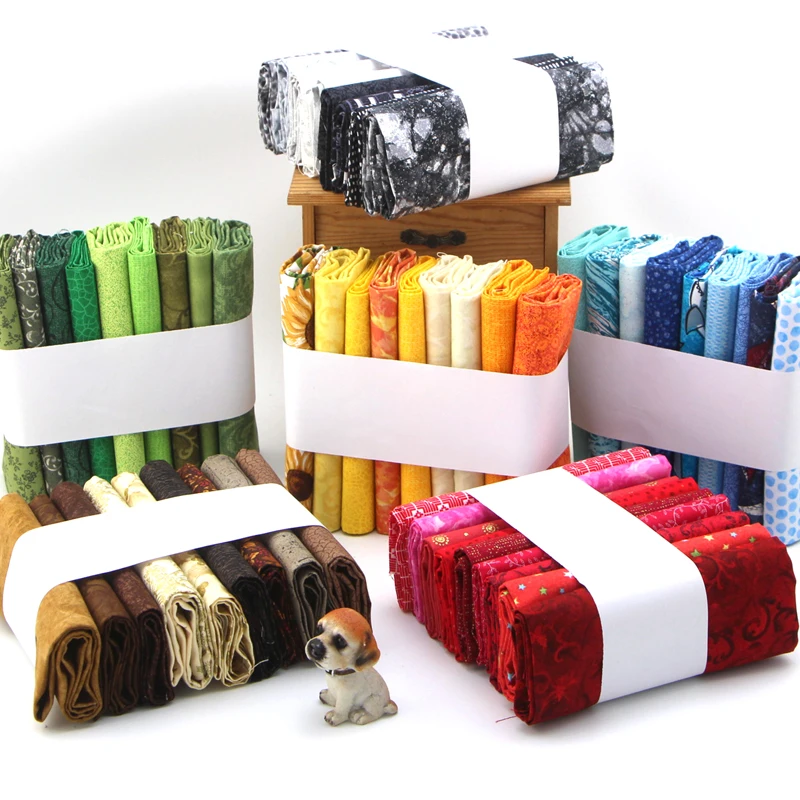 9pcs/lot Layer Cakes Cloth Bundles TAFFETA Cotton Printed fabric Patchwork Cloth art handmade DIY Quilting Sewing Crafts