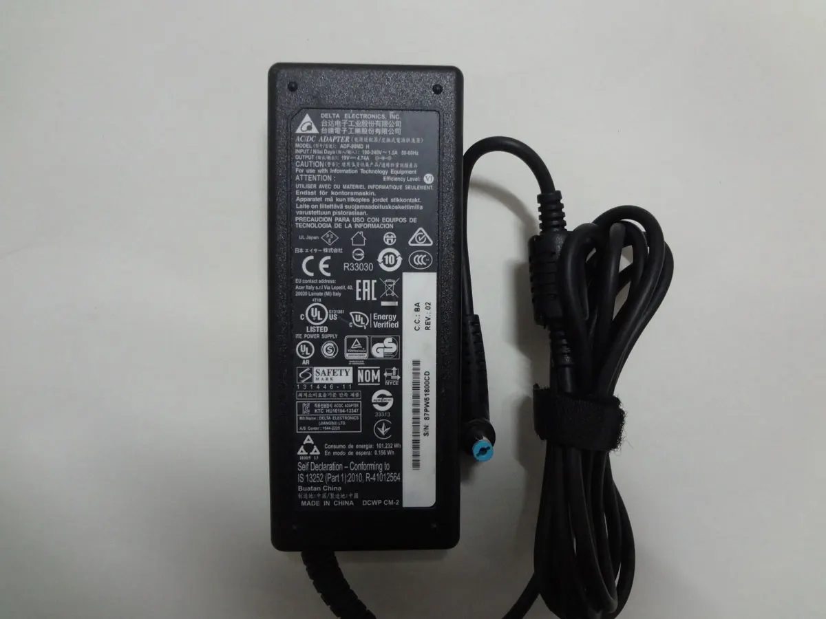 

NEW Delta 19V 4.74A ADP-90MD H 5.5mm*1.7mm for Acer 90W Aspire E17 E5-773G-59SL Laptop Original AC Adapter