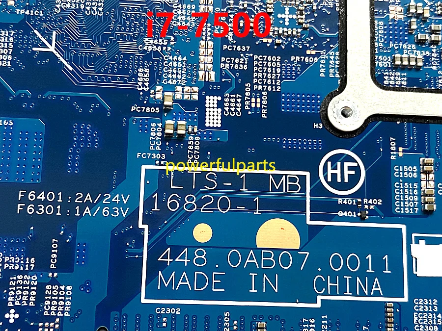 16820-1 448.0AB07.0011 اللوحة الأم للوحة الأم Thinkpad T570 مع وحدة المعالجة المركزية i7-7500 FRU: 01YR396 تعمل بشكل جيد