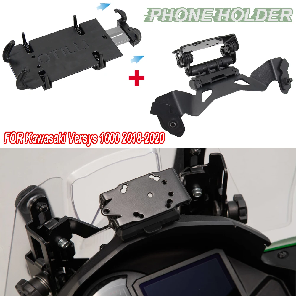 NEW Motorcycle Accessories For Kawasaki Versys 1000 VERSYS1000 Modified GPS Navigation Bracket 2018 2019 2020