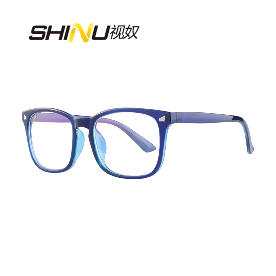 SHINU Anti Blue Ray Multifocal Progressive Reading Glasses Reader UV400 Antifatigue See Far See Near Diopter Eyeglasses custom