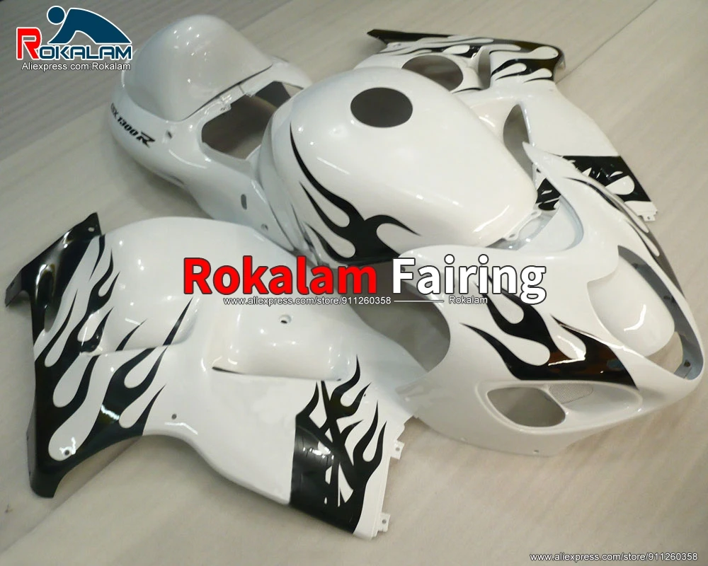 

ABS Fairing For Suzuki Hayabusa GSXR1300 1999 2007 GSX-R1300 99 00 02 05 06 07 White Black Motorbike Shells (Injection Molding)