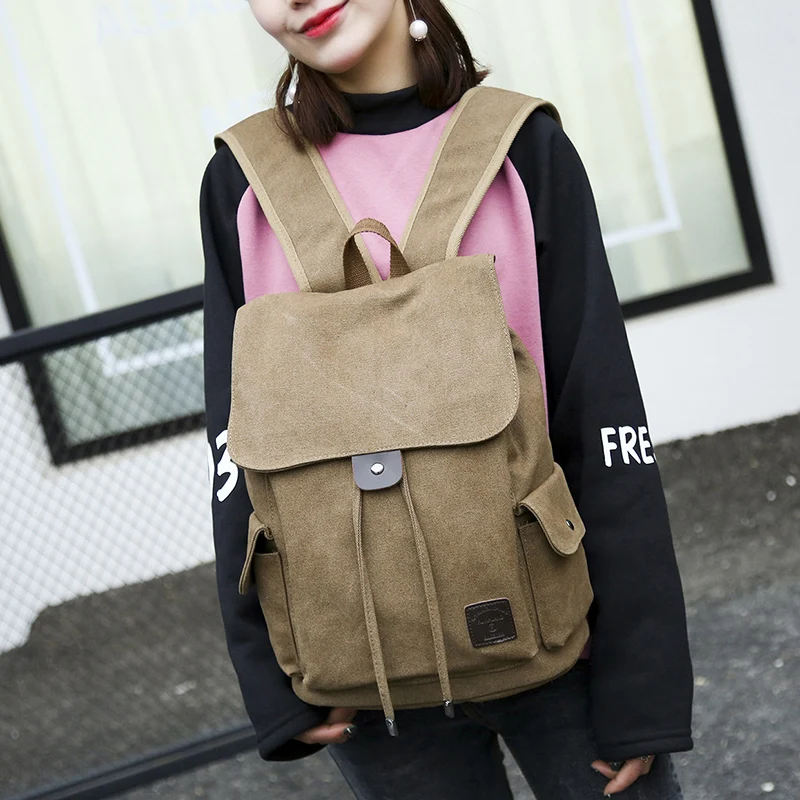 Neue Hohe Qualität Leinwand Männer Rucksack Große Schulter Schule Tasche Rucksack Für Jungen Reise Mode Camping Taschen Mode Einfache Taschen – Detail 10