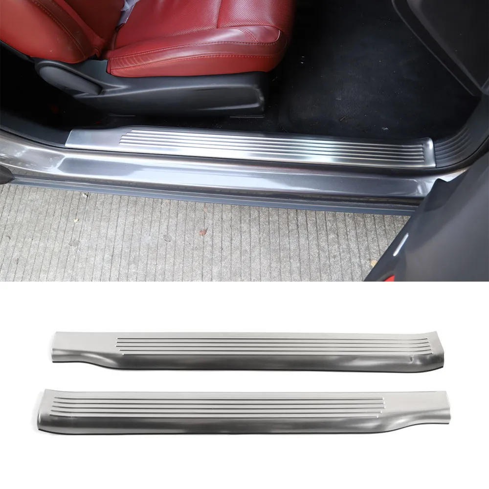 

For Dodge Challenger Charger 2015 up Car Door Sill Plate Trim Stainless Steel Auto Styling Moldings 2pcs