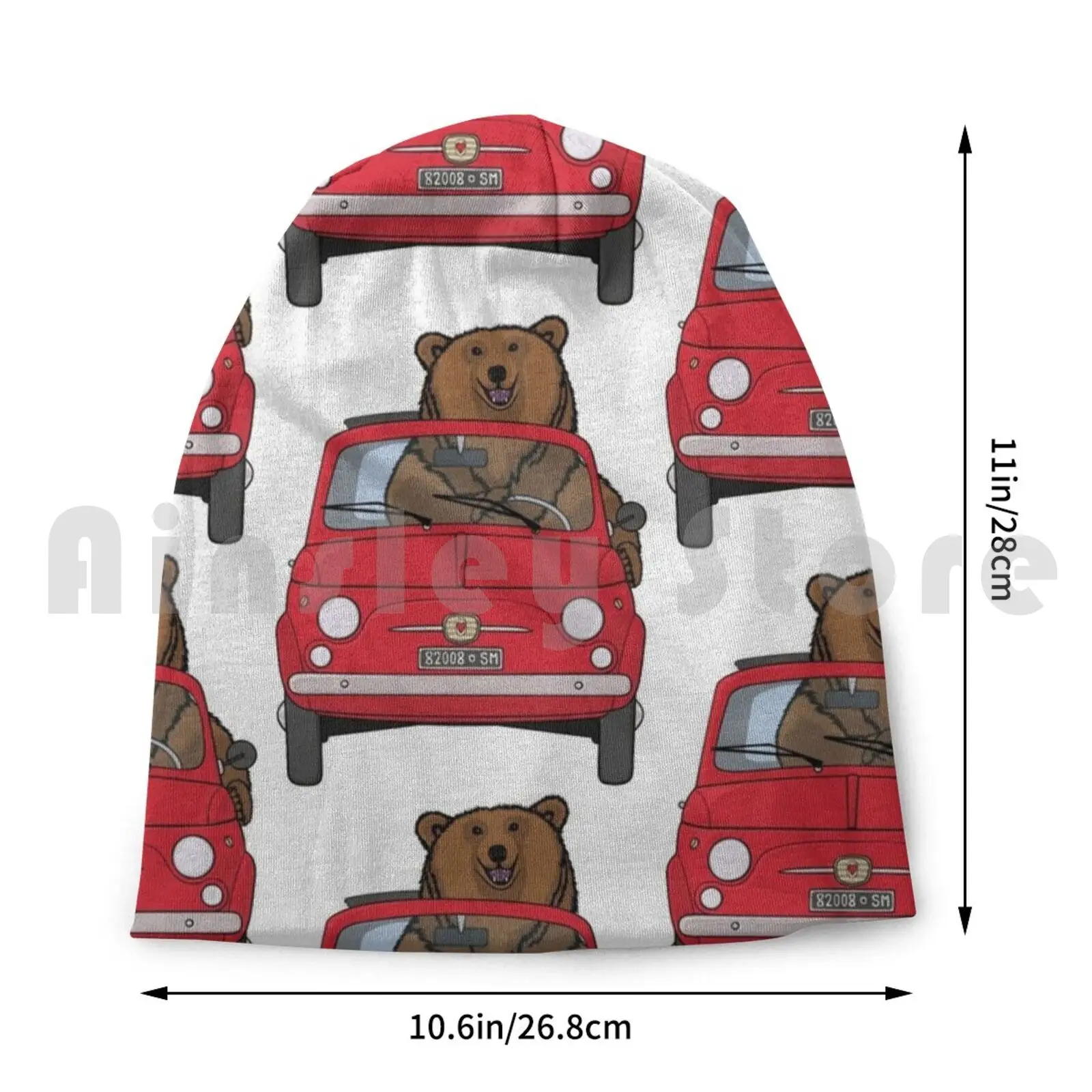 Bear In A Red Classic 500 Beanies قبعة صوفية مريحة كلاسيكية حمراء 500 500 قديمة عتيقة قديمة