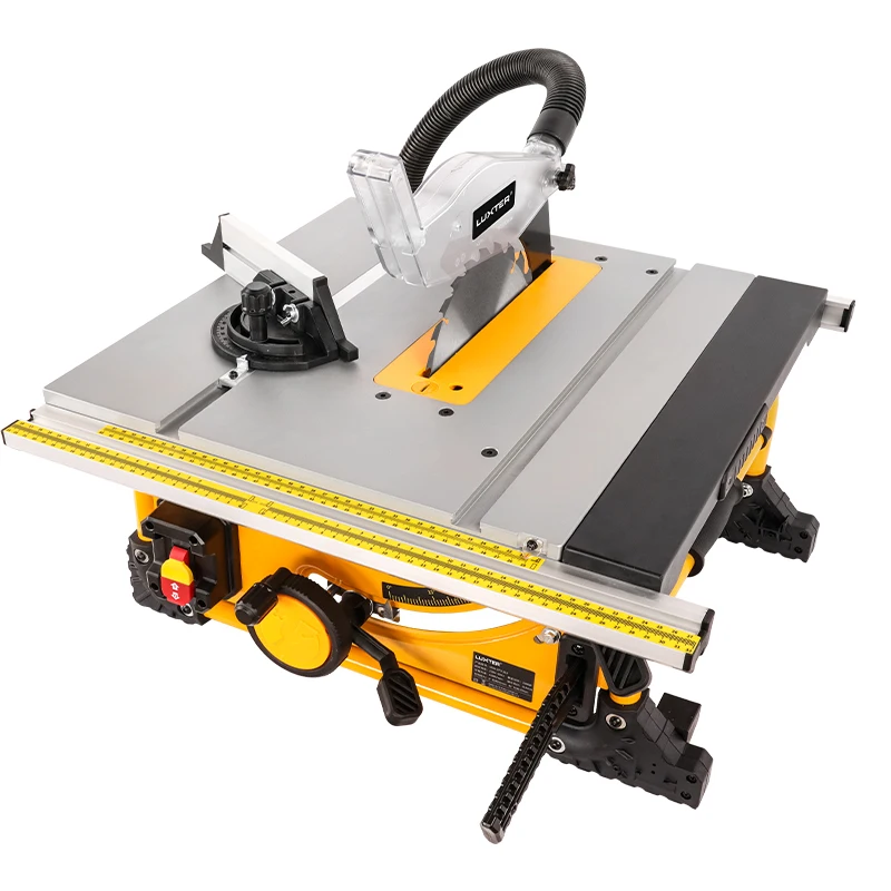 LUXTER Table Saw 210mm 8 Inch Wood Cutting Saw Dust Free With Extension Table Portable Woodworking Machine For Jobsite