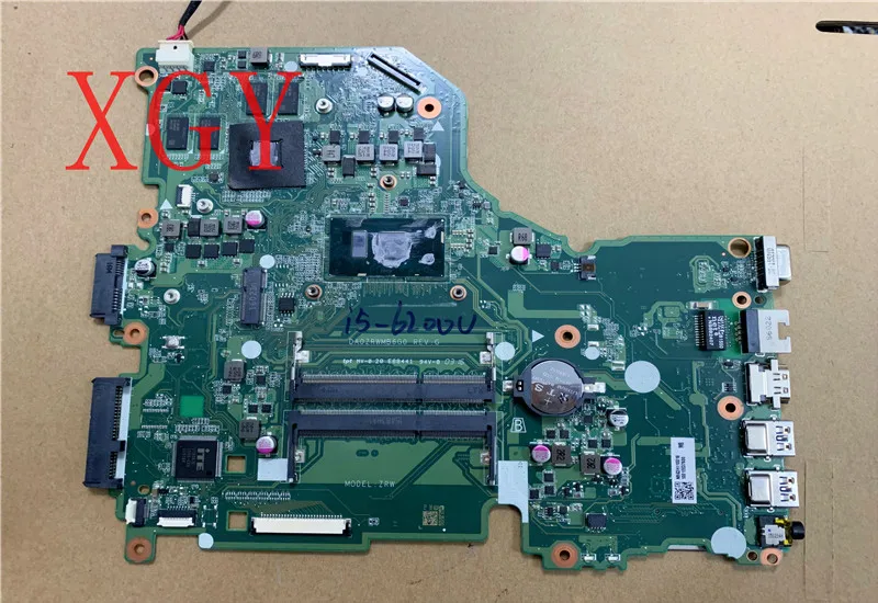 

Материнская плата для ноутбука Acer Aspire E5-574, F5-572, F5-572G, V3-575, V3-575G, DA0ZRWMB6G0 REV:G I5-6200U, 100%, протестирована