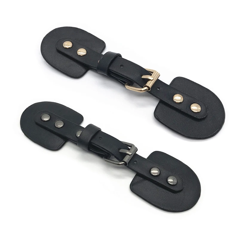 2 pcs/lot Metal Clasp Buckles Leather Strap Buckle Fastener Buttons For Overcoat Decoration Clothing Accessories