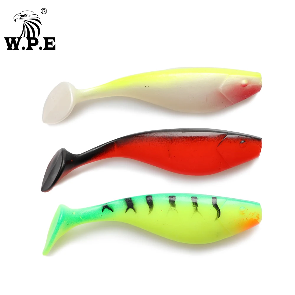 

W.P.E Brand 6pcs/pack 100mm Silicone Soft Lure Swim Bait Jigging Lure Soft Body Artificial Soft Lure Wobbler Fishing Tackle