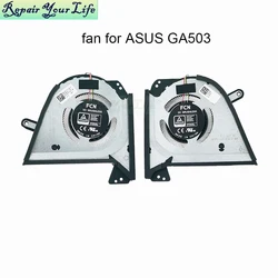 CPU GPU Cooling Fans For ASUS ROG Zephyrus G15 GA503RM GA503RS GA503RW GA503RX 13NR0800T04011 13NR0800T03011 DFSCK221151812 NEW