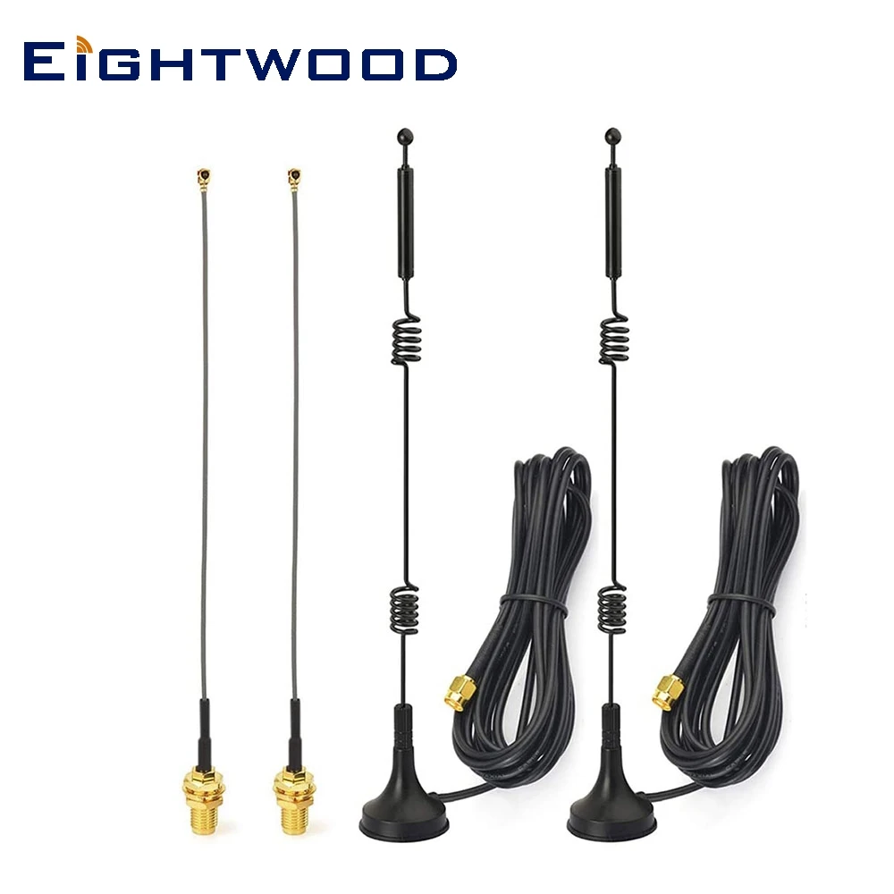 

Eightwood WiFi Antenna With 15cm RP-SMA Cable for Intel Fenvi Wireless Mini PCI Express PCIE Network Card 2 Set