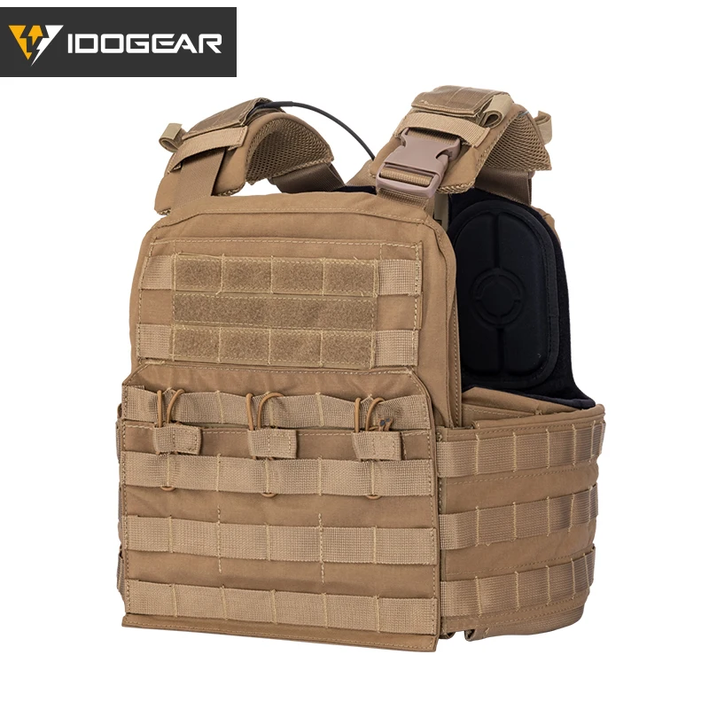 IDOGEAR Molle Cherry Plate Carrier Tactical CPC Vest  Body Armor Outdoor Paintball Combat Carrier Genuine  Black Brown 3313