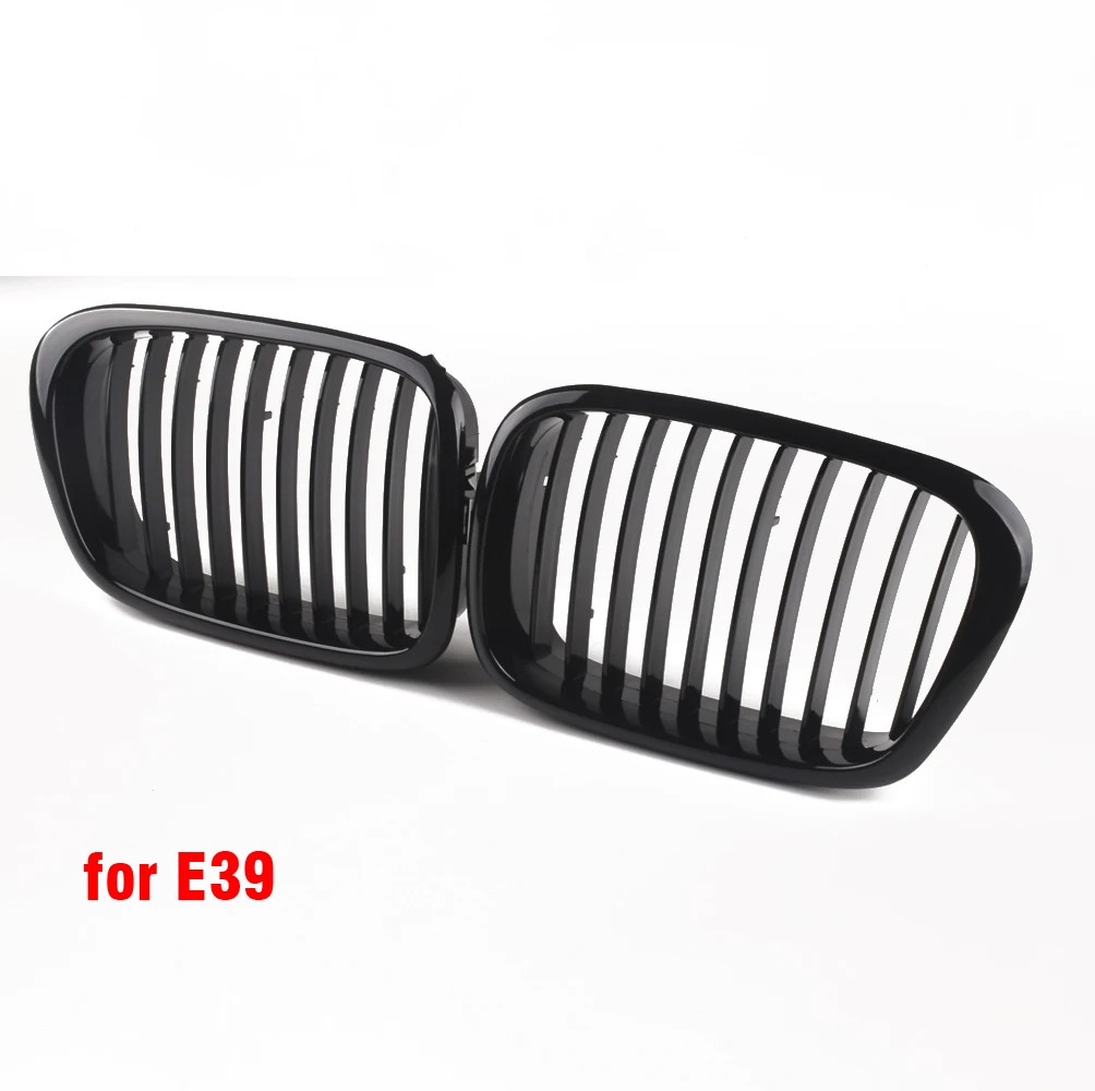 Front Center Matte Black Wide Kidney Hood Grille Grill For BMW E39 525 528 530 535 M5 1997 - 2003