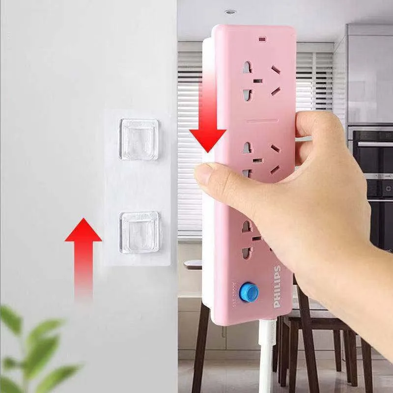 1 Bộ Dán Tường Móc Treo Áo Trong Suốt Hút Móc Treo Tường Dán Keo 2 Mặt Móc Treo Tường Dropshipping