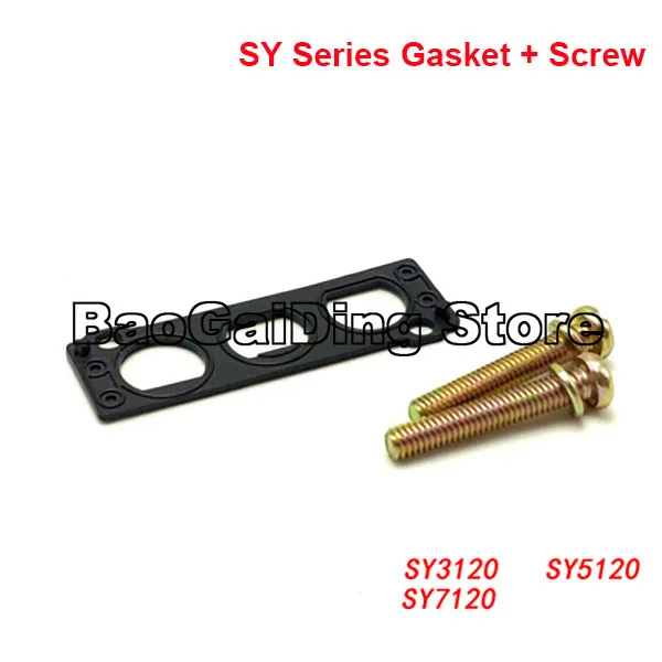 10pcs Solenoid Valve Base Gasket Busbar Rubber Pad Manifold Blind Plate Screw SY3000M SY5000M SY7000M SY3120 SY5120 SY7120