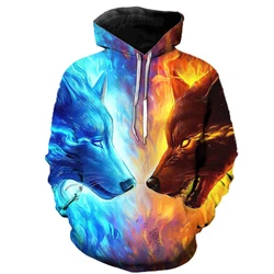 3D Wolf Hoodies Männer Mit Kapuze Tier Wolf Gedruckt Hoodie Sweatshirts Trainings Mann/frauen Jacken Lustige Hoody DropShipping