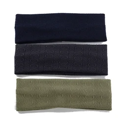 Geebro Women Knitted Plain Headband Hair Accessories Lady Heart Pattern Breathable Hairbands Elastic Head bands Turban Headwear