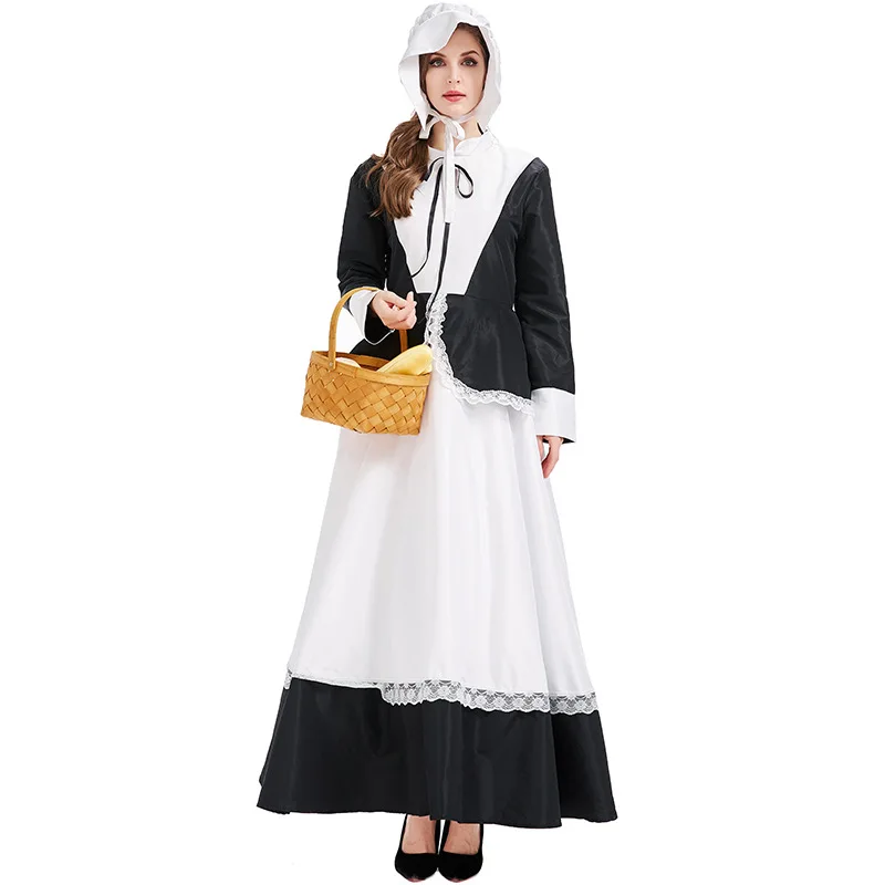 Farm Maid Vintage Manor servo uniforme abito lungo Costume Cosplay per ragazze donna cameriera costumi da palcoscenico per feste