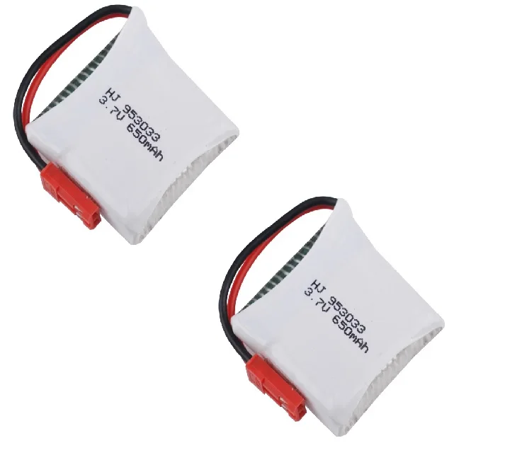 2 / 4  pcs3.7V 650mAh 1S LiPo Battery 953033 for X8TW Q1012 RC airplane RC Quadcopter Drone Spare Parts toys battery