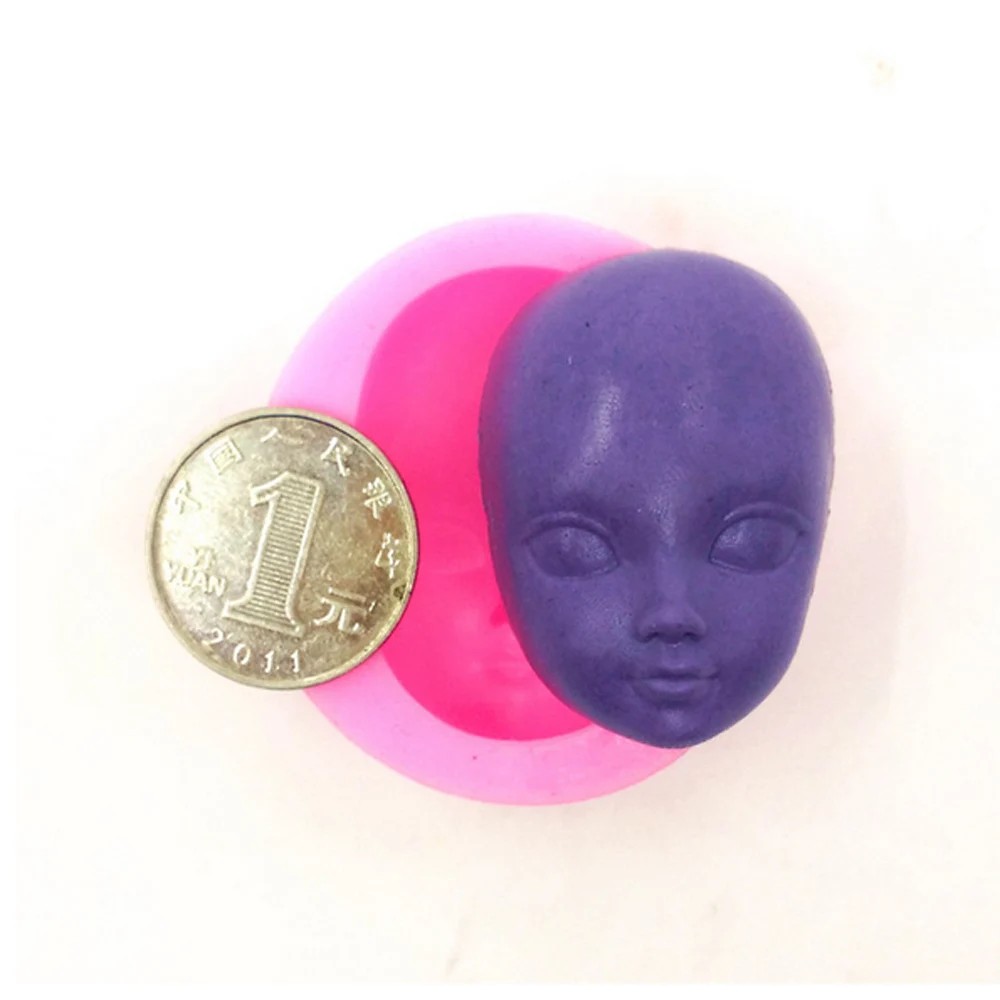 3D Baby Face Silicone Cake Mould Fondant Sugarpaste Diy Doll Head Mold 1Pc Baby Face Mold Baking Kitchen Accessories