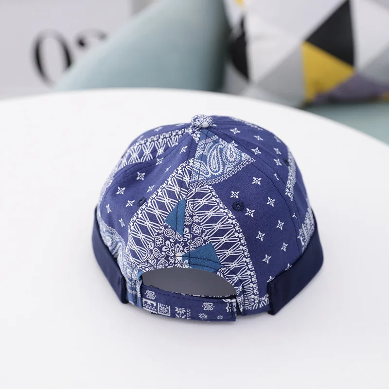 New Spring Retro Boy Docker Cap Brimless Hat Breathable Girl Beanie Hats Cotton Vintage Adjustable Literary Landlord Sailor Cap